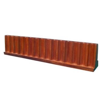 Craps Chip Rack: Upright, Mahogany, 10 Rows/400 Chips (for 6 or 8 ft. Tables)